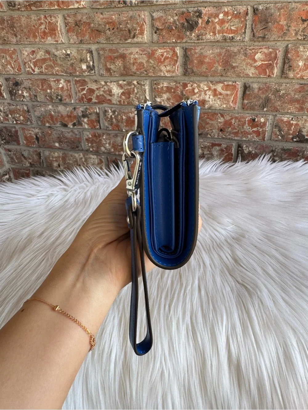 Michael Kors Blue Ombre Signature Wristlet